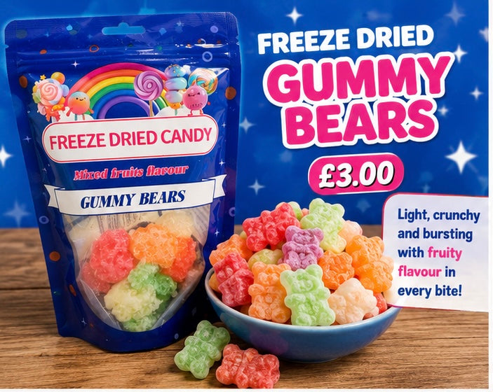 Freeze dry gummy bears