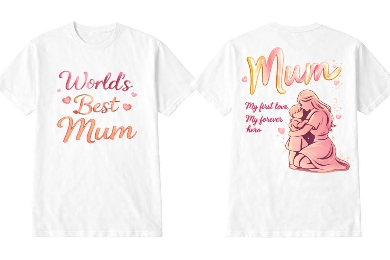 🌸 Mother’s Day White T-Shirt – “Pure Love” Edition